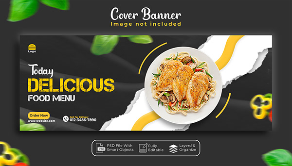 Food menu Facebook cover banner's