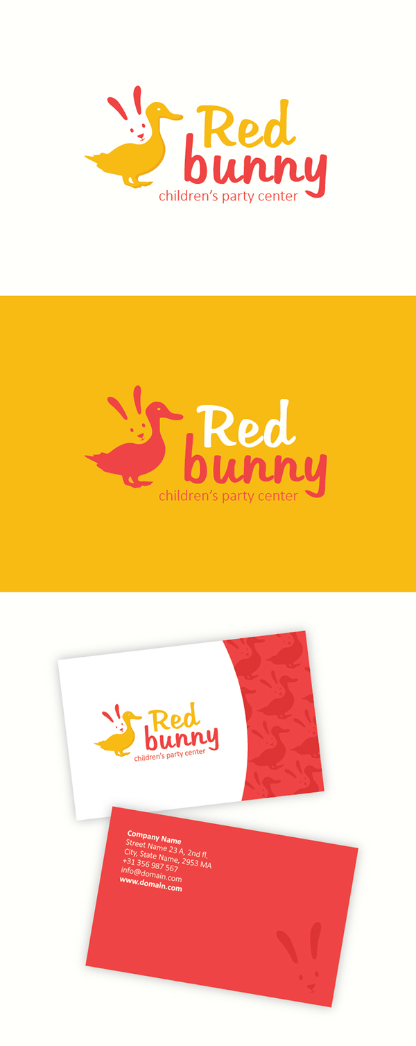 bunny duck red funny cute happy kids party smile