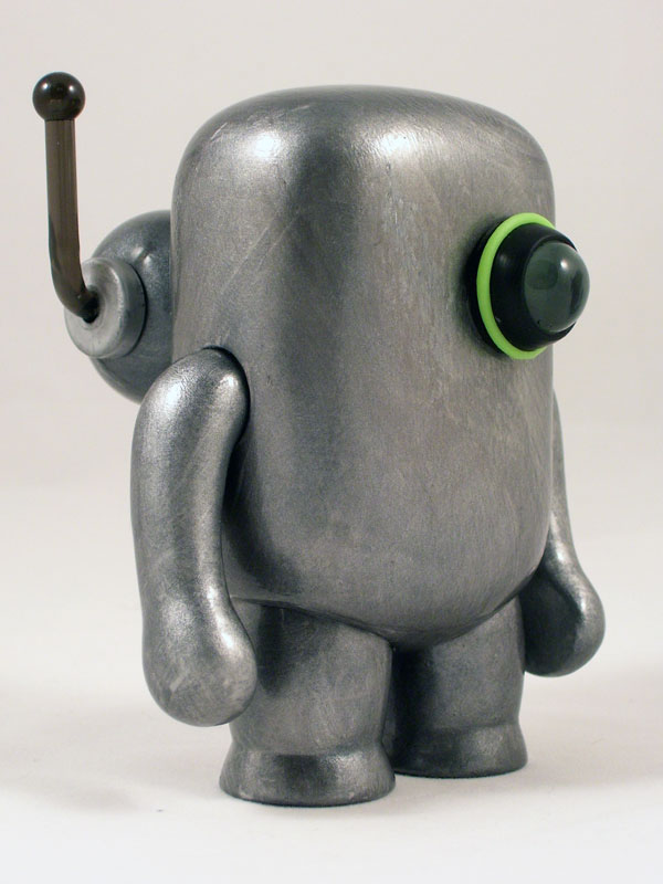 silver  robot art robot sculpture domokun glow  GID green