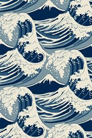 linear waves Great Wave can beer pacific Ocean