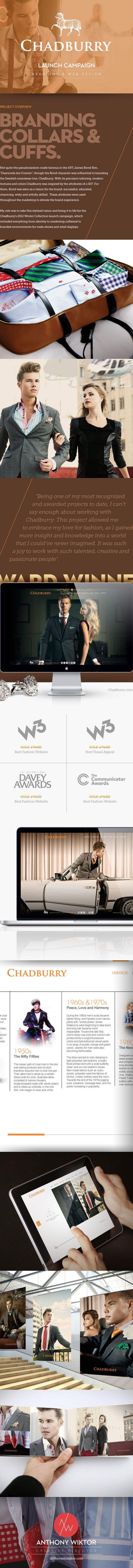 Chadburry w3 awards The Communicator awards davey awards gold award visual identity WINTER COLLECTION Menswear couture
