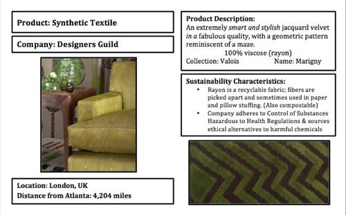 rayon Sustainability SCAD interiordesign Synthetic fibers fabric