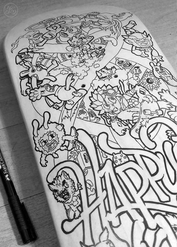 lei melendres iamleight leight doodle doodles monsters aliens creatures robots random skateboard Board sports
