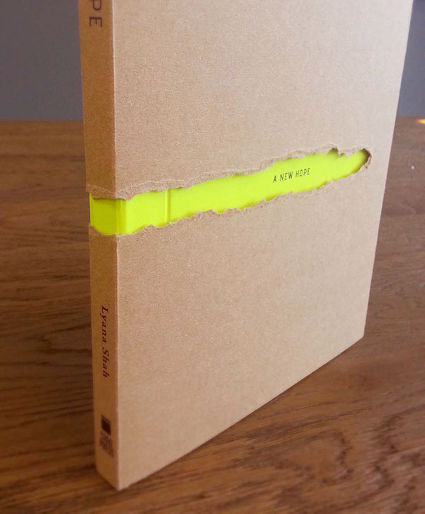 book design Kraft paper binding craft neon novel fiction