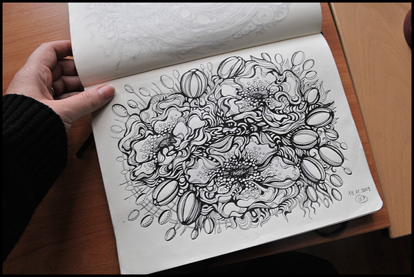 moleskine sketchbook ink