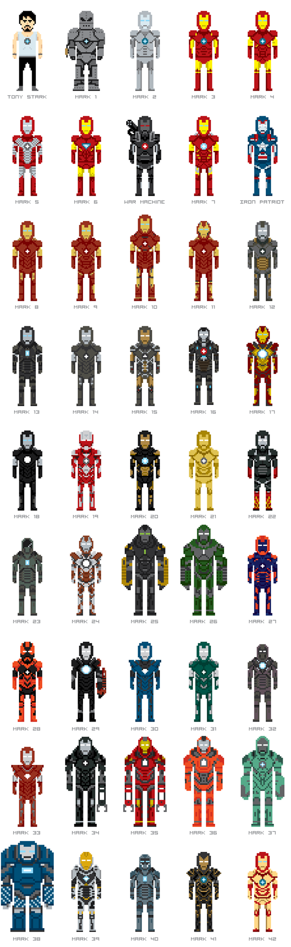 Iron Man Pixel Art - Smithcoreview