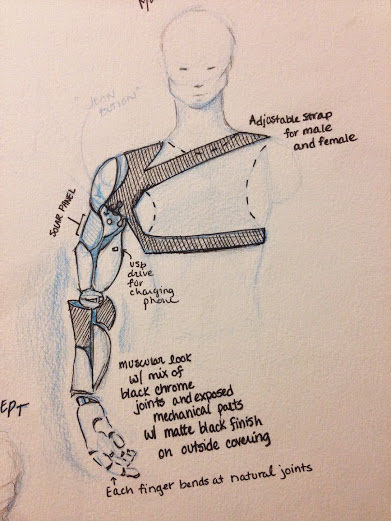 prosthetic arm prosthetic arm Bionic product design Layout rendering