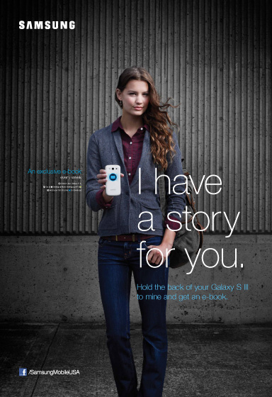 Samsung NFC galaxy poster interactive mobile marketing  