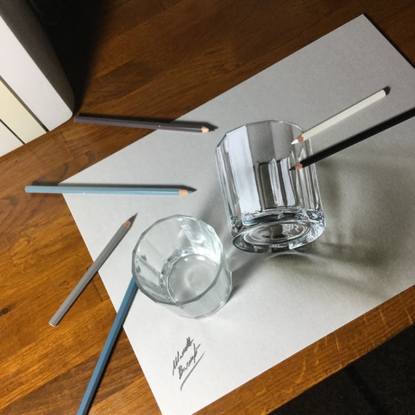 3D Drawing of a glass
