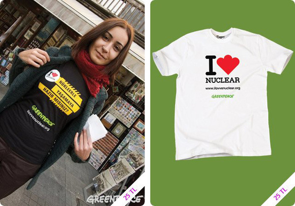 Greenpeace logo I Lovve Nuclear petition Anti Nuclear