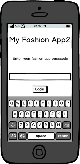 balsamiq application mobile clothes prototype design
