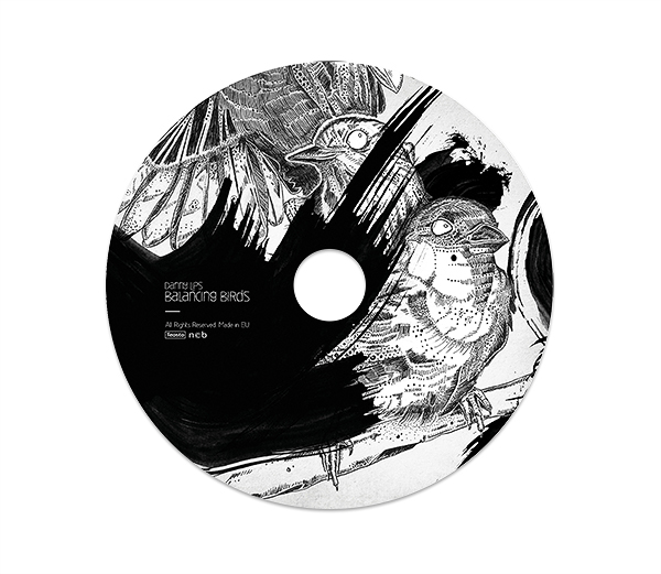 Album cover Danny Lips finland rock birds Black&white