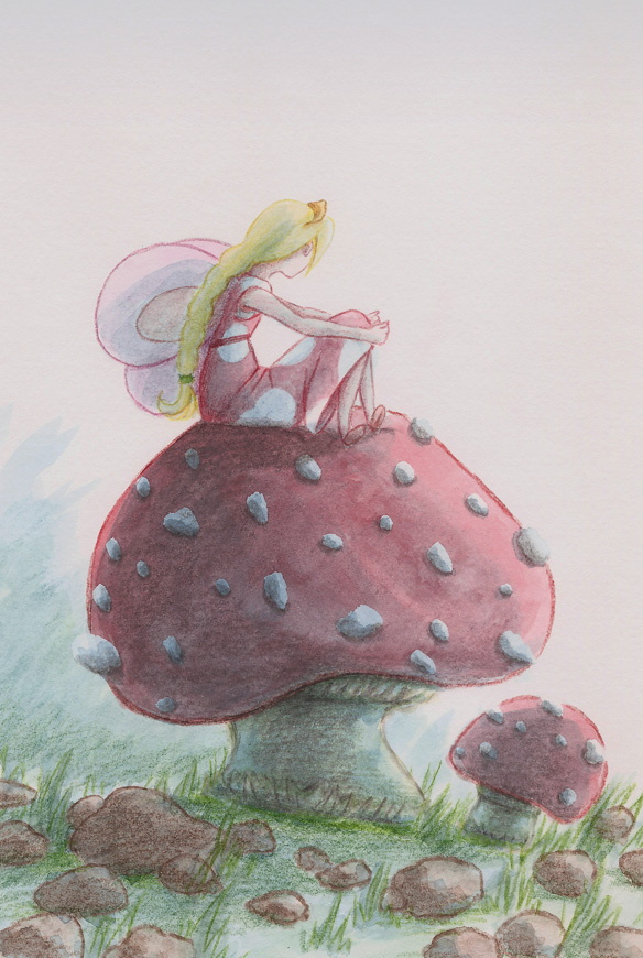 kinderbuch childrensbook feen Fairies tiere animals aquarell buntstift watercolor pencil