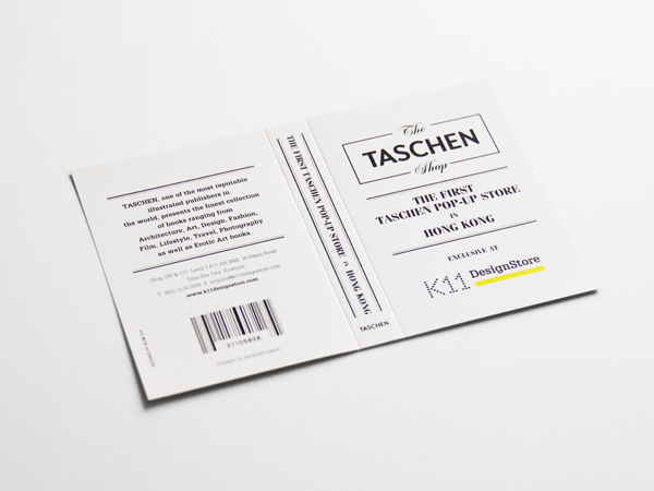 taschen book store K11 Design Store simple idea book postcard Promotion clean black & white pop up store