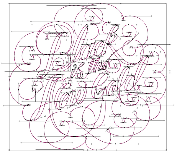 lettering bezier vector vector art Illustrator