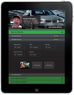 user interface iPad ios touch automotive   sales