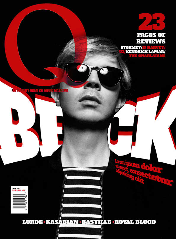 redesign restyle magazine music Beck kasabian design graphic typography   Q magazine