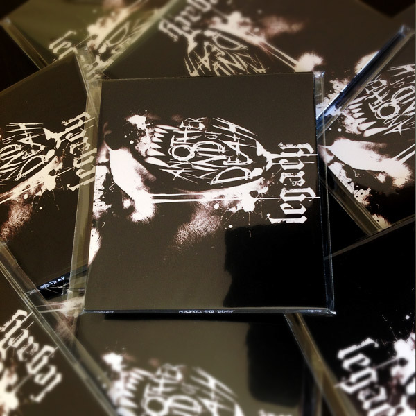 CD design digipack black and white ink splatters wolf scrawled writings noisecore