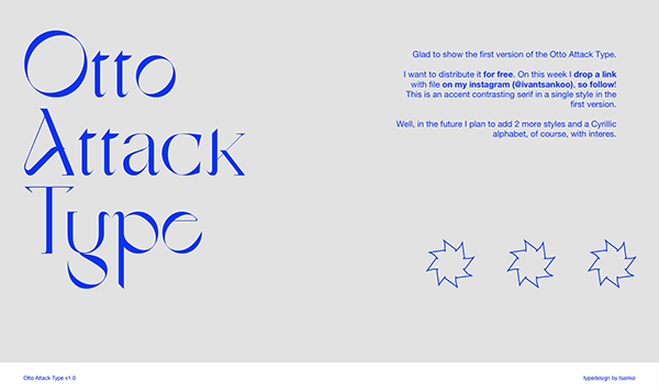Otto Attack Type — free font