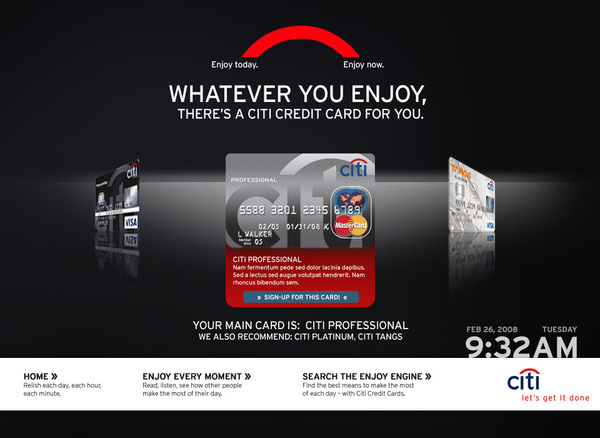 citibank interactive design