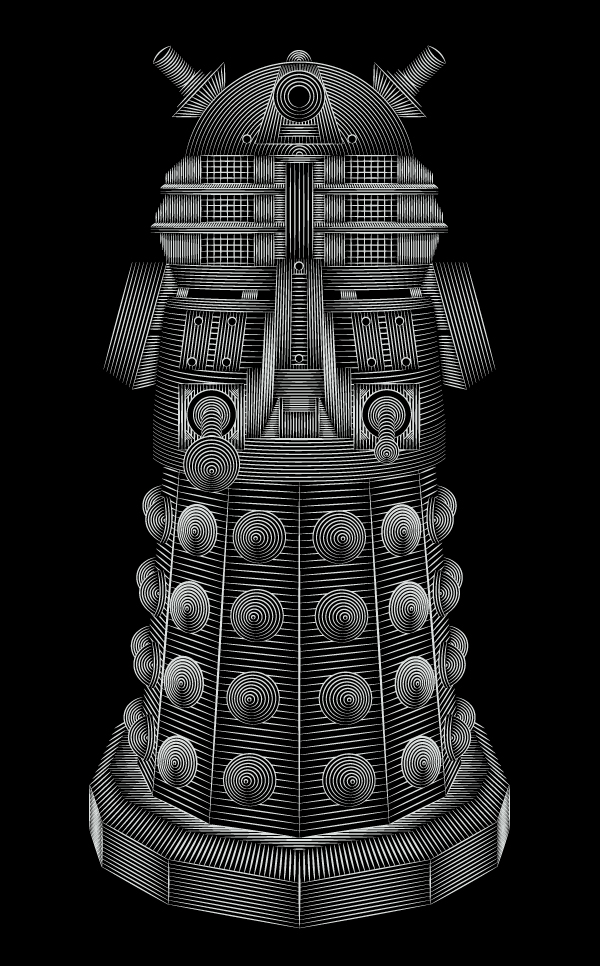 doctor Who Dalek robot lines line pop culture england british tv tele emission sci-fi