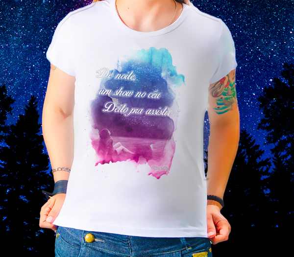 camiseta t-shirt aquarela print