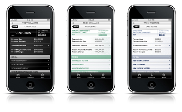 mobile design iphone Financial Services interface design