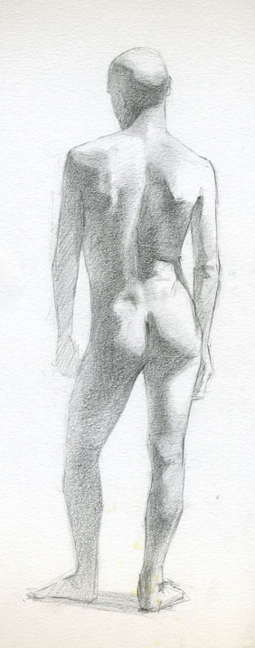 graphite figure portrait sketching