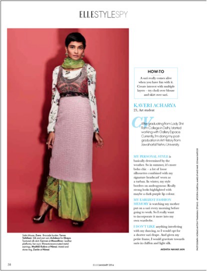 sari draping androgyny 60's inspired