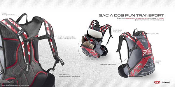 decathlon kalenji footwear bags accessories design sac 2 positions sac à dos running run transport course à pied sport course