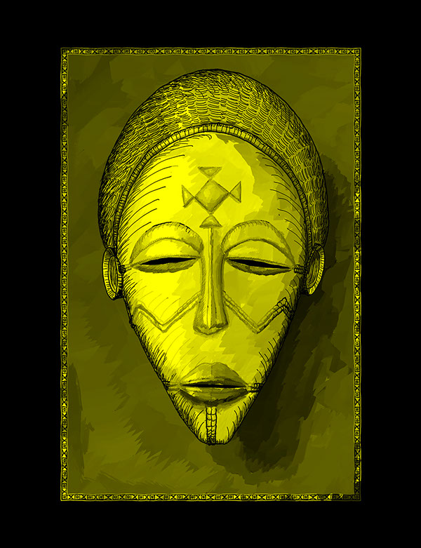 Ethnic africa mask Rotring
