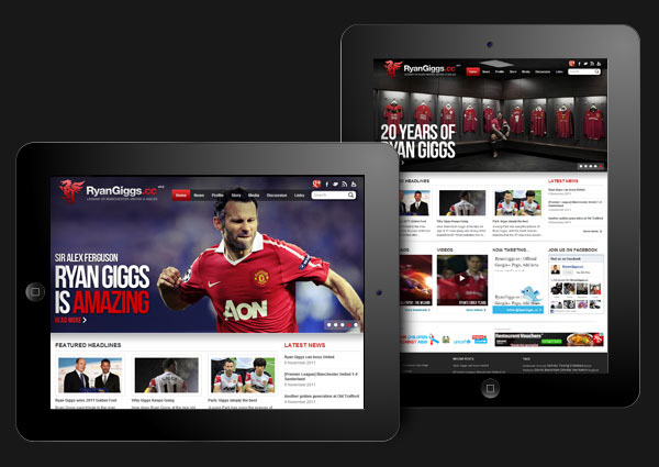 Ryan Giggs giggs football soccer sport Website Drupal logo Corporate Identity Manchester United