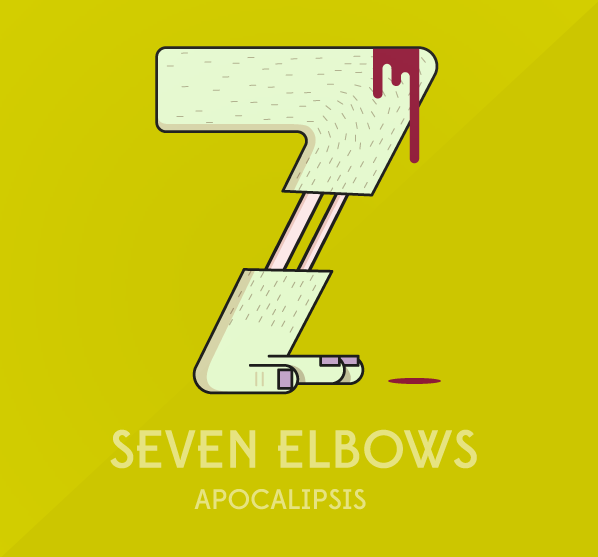 logo elbow Christmas Halloween zombie racism winter valentine arm body seven number numbers.funny seven elbows