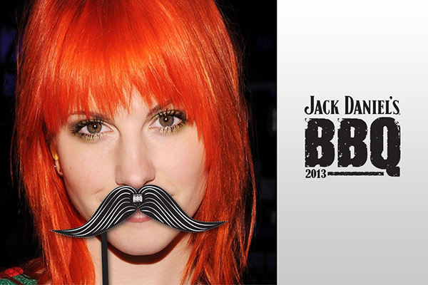jack daniel's BBQ Event mustaches Whiskey Invitation