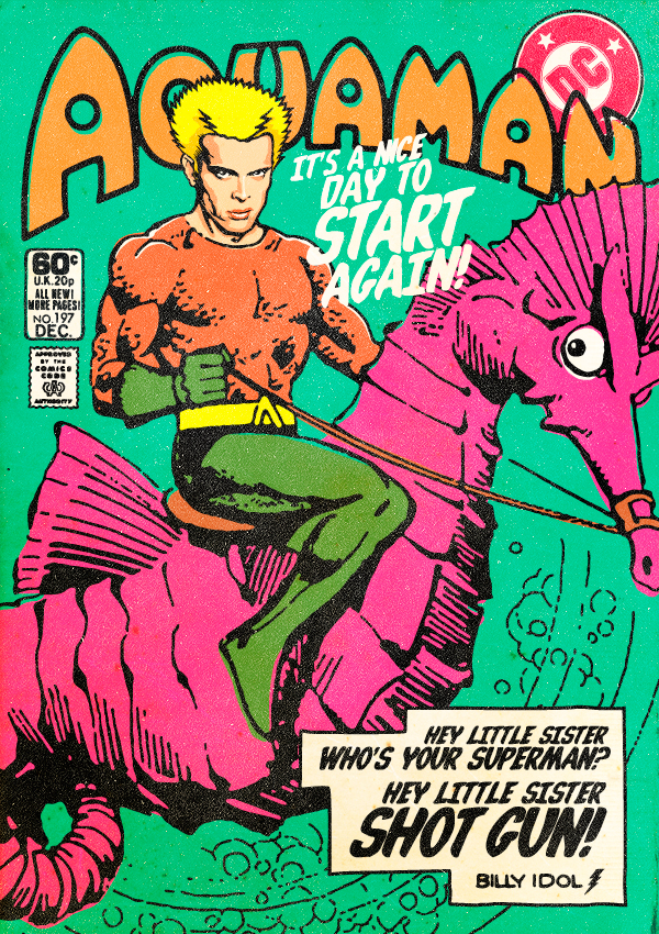 justive league  superman  batman  wonder woman  flash  Aquaman firestorm Plastic Man Dc Comics comics post-punk New Wave