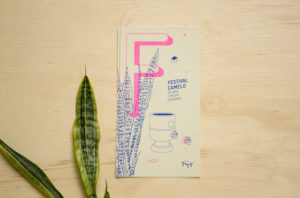 silkscreen stencil risograph Riso wood fluor navy pink mint botanical