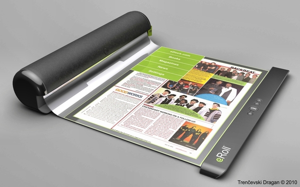 eRoll e-Book reader TDdesign flexible screen OLED