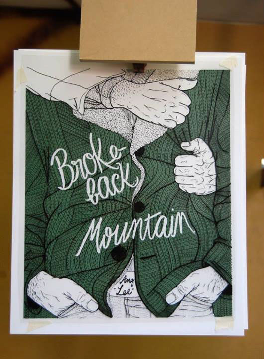 serigrafia azetaguia helenamoraissoares Brokeback mountain AngLee