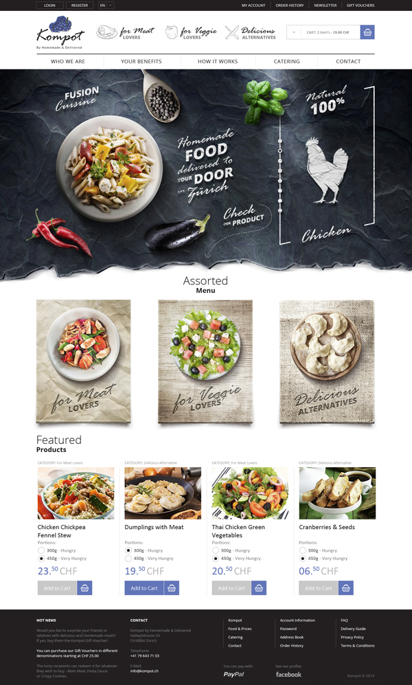 homemade Food  Responsive Website mobile