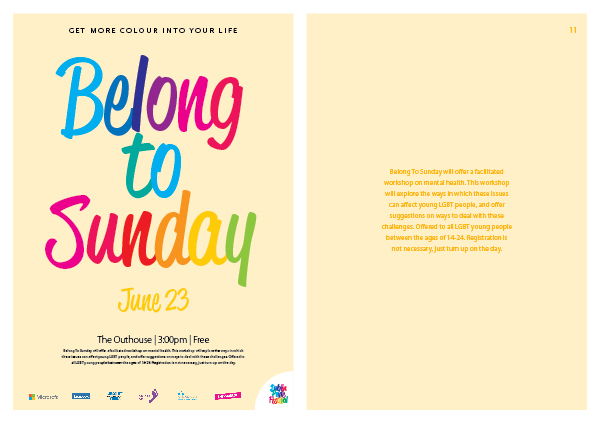 Dublin Pride Festival Reklame Script Script Front festival poster festival programme Event T-shirts Type Only typographic display font vibrant