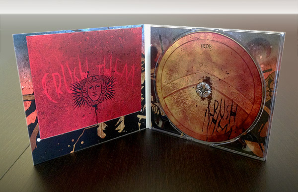 CD design digipack skulls riot phoenix bird Spartan Melodic death metal
