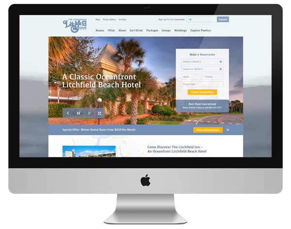 Agency Dominion Litchfield Inn inn hotel Ocean beach Travel tourism Hospitality Accommodations Website design