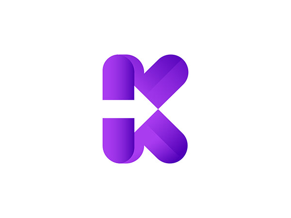 K logo, manual logo identity Design