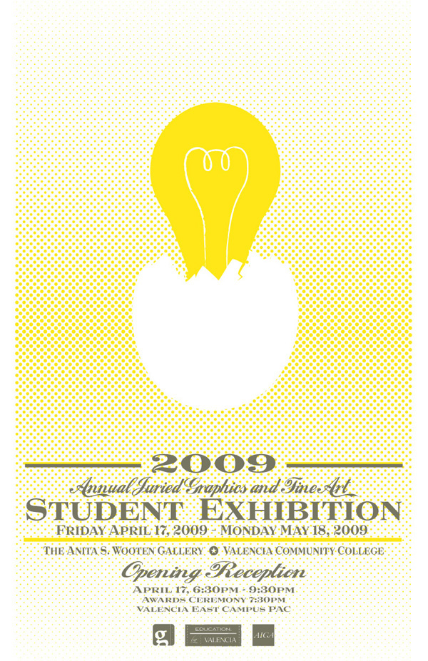 student poster egg Chick hatched chicken screen print art show