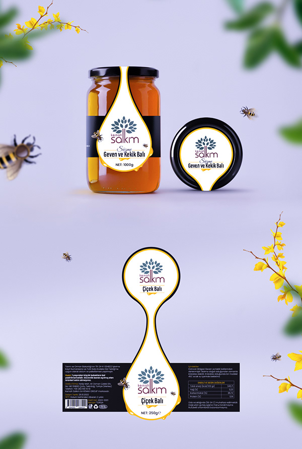Kavanoz Bal Etiket Tasarımı / Jar Honey Label Design