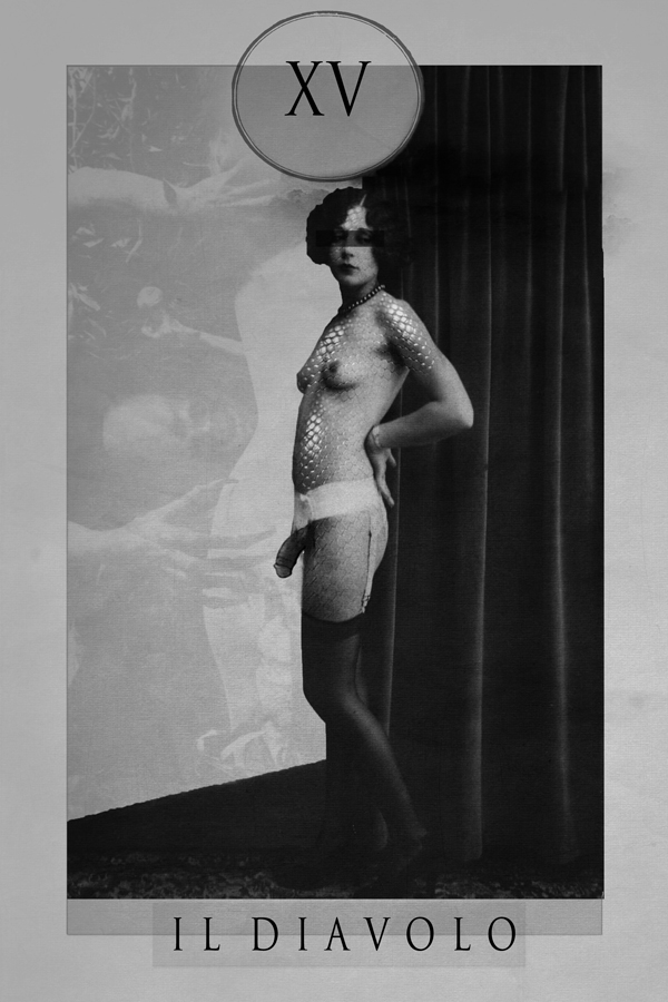 tarot  digital art monochrome  vintage  collage