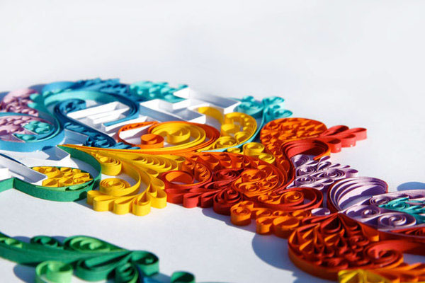 quilling craft Colourful  3d design