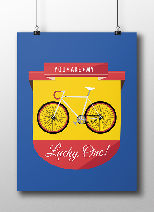 fixie fix Gear Bike poster lucky One bikes passion Love