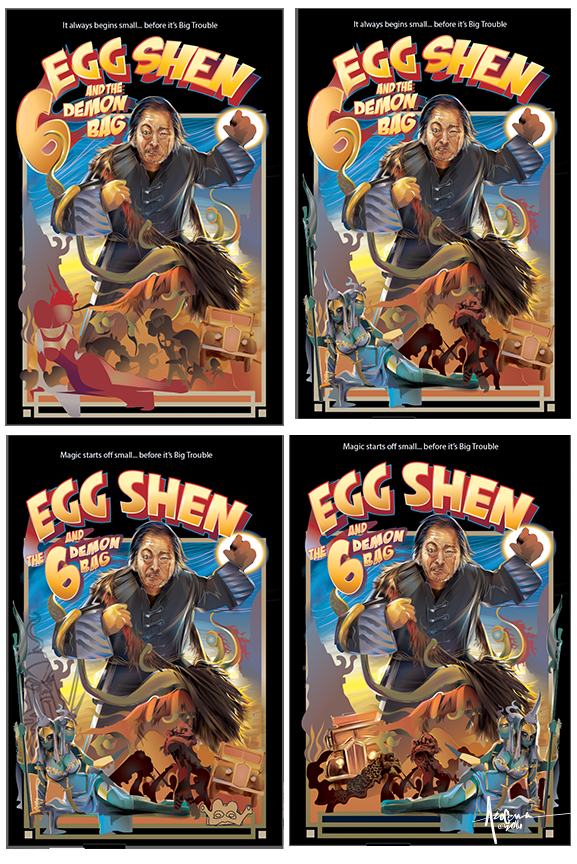 vector Illustrator movie poster John Carpenter egg shen cult Classic fantasy black Magic  