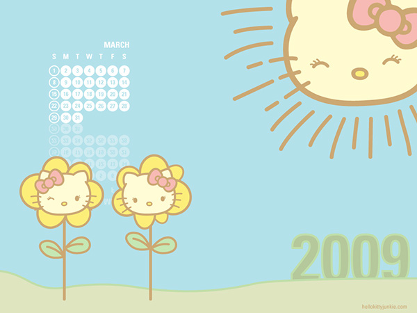 cute kawaii Wallpapers Illustrator hello kitty Sanrio vector desktop calendar